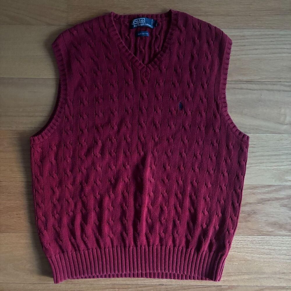Polo-ralph-lauren Men's Burgundy and Red Gilet